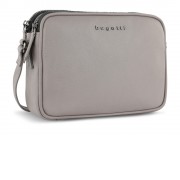 Сумка кросс-боди женская BUGATTI Bella, бежевая, воловья кожа/полиэстер, 22х6х15,5 см