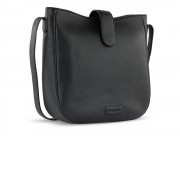 Сумка женская BUGATTI Elsa, чёрная, воловья кожа/полиэстер, 29х8х27 см