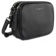 Сумка кросс-боди женская BUGATTI Almata, чёрная, полиуретан, 21,5х6х15 см
