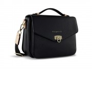 Сумка женская BUGATTI Ella, чёрная, полиуретан, 29х10х22 см