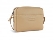 Сумка кросс-боди женская BUGATTI Elsa, песочного цвета, воловья кожа/полиэстер, 19х5,5х14 см