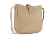 Сумка женская BUGATTI Elsa, песочного цвета, воловья кожа/полиэстер, 29х8х27 см