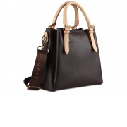 Сумка женская BUGATTI Ella, тёмно-коричневая, полиуретан, 27х12х23,5 см