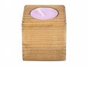 Свеча в декоративном подсвечнике, цв. орех, аром. лаванда