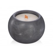 Круглая свечка в бетоне, фитиль дерево, ouw wood