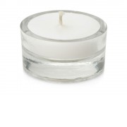 Свеча парафиновая в стекле Geni, прозрачная