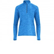 Толстовка с воротом на молнии женская Melbourne, меланжевый королевский синий