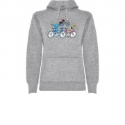 Толстовка с капюшоном Ну, погоди! женская, серый меланж