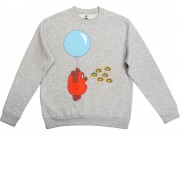 Свитшот с начесом Винни-Пух унисекс, серый меланж