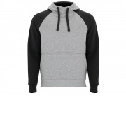 Толстовка с капюшоном Badet мужской, серый меланж/черный