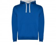 Толстовка с капюшоном Urban мужская, королевский синий/белый