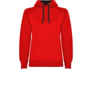 Толстовка с капюшоном Urban женская, красный/черный