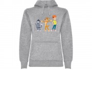 Толстовка с капюшоном Простоквашино женская, серый меланж