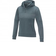 Женский свитер анорак Sayan на молнии на половину длины с капюшоном, steel grey