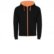 Толстовка на молнии Fuji, черный/неоновый оранжевый