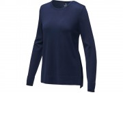 Женский пуловер Merrit с круглым вырезом, темно-синий