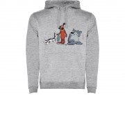 Толстовка с капюшоном Жил-был Пес мужская, серый меланж
