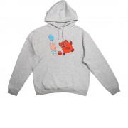 Толстовка с капюшоном Винни-Пух мужская, серый меланж