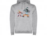 Толстовка с капюшоном Ну, погоди! мужская, серый меланж