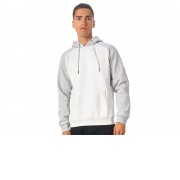Толстовка с капюшоном Dublin мужская, серый меланж/белый меланж