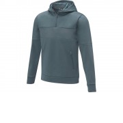 Мужской свитер анорак Sayan на молнии на половину длины с капюшоном, steel grey