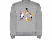 Свитшот с начесом Карлсон унисекс, серый меланж