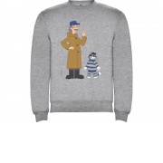 Свитшот с начесом Простоквашино детский, серый меланж