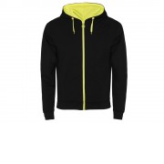 Толстовка на молнии Fuji, черный/неоновый желтый