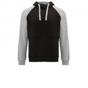Толстовка с капюшоном Badet мужской, черный/серый меланж
