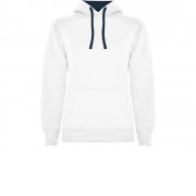 Толстовка с капюшоном Urban женская, белый/нэйви