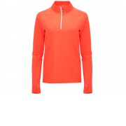 Толстовка с воротом на молнии женская Melbourne, неоновый коралловый