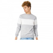 Свитшот блокинг Edinburgh, серый меланж/белый, мужской