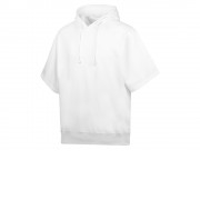 Толстовка с капюшоном, короткий рукав, белый