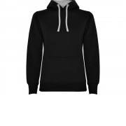 Толстовка с капюшоном Urban женская, черный/серый меланж