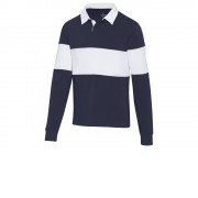 Clyde толстовка-поло унисекс для регби - Темно - синий / Белый