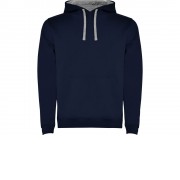 Толстовка с капюшоном Urban детская, нэйви/серый меланж