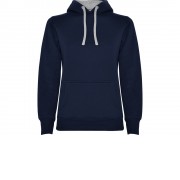 Толстовка с капюшоном Urban женская, нэйви/серый