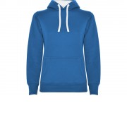 Толстовка с капюшоном Urban женская, королевский синий/белый