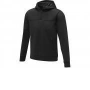 Мужской свитер анорак Sayan на молнии на половину длины с капюшоном, черный