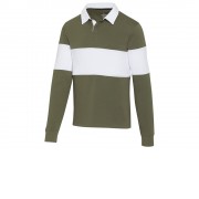 Clyde толстовка-поло унисекс для регби - Зеленый / Белый