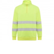 Свитшот ворот на молнии Spica, неоновый желтый