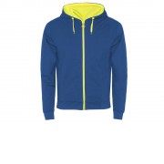 Толстовка на молнии Fuji, королевский синий/неоновый желтый