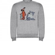 Свитшот с начесом Жил-был Пес детский, серый меланж