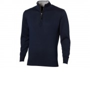 Пуловер Set с застежкой на четверть длины, т.синий/серый