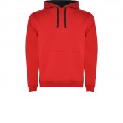 Толстовка с капюшоном Urban мужская, красный/черный