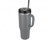 Melbourne кружка 1200 мл, сертифицированная согласно RCS, с соломинкой - Серый
