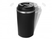 Герметичная термокружка на присоске Kick, 350 мл, черный