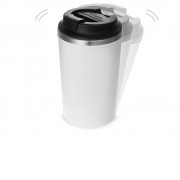 Герметичная термокружка на присоске Kick, 350 мл, белый