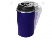 Герметичная термокружка на присоске Kick, 350 мл, темно-синий