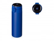 Вакуумная термокружка Waterline с медной изоляцией Bravo, 400 мл, тубус, синий